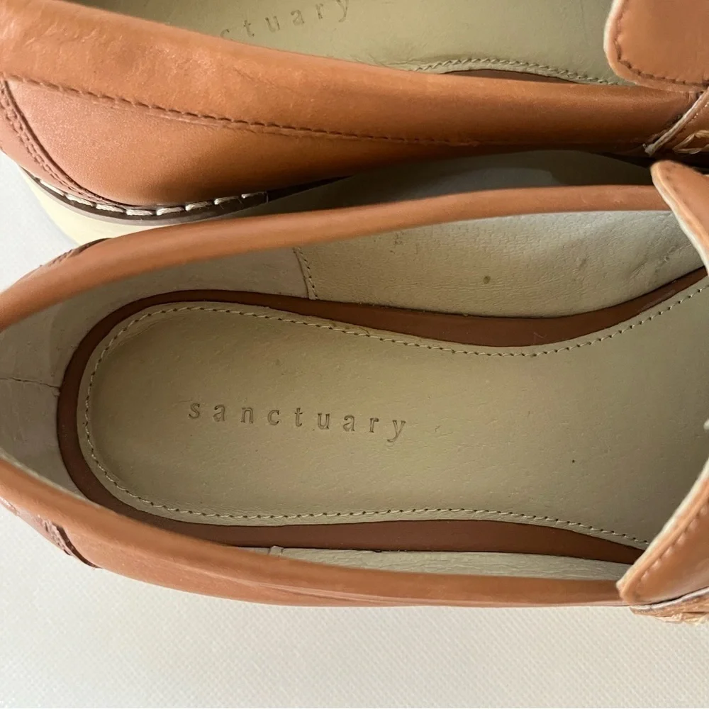 Sanctuary Westside Loafers Brown Leather Chunky Sole